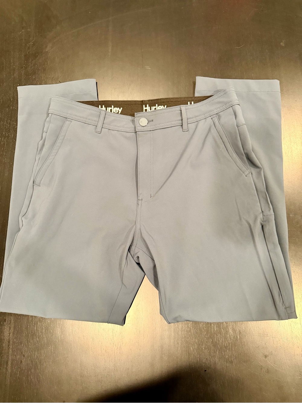 Hurley Men’s Light Gray Chino-Style Performance Pants